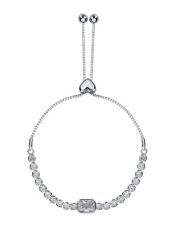 Серебряный браслет с фианитами Miestilo  2