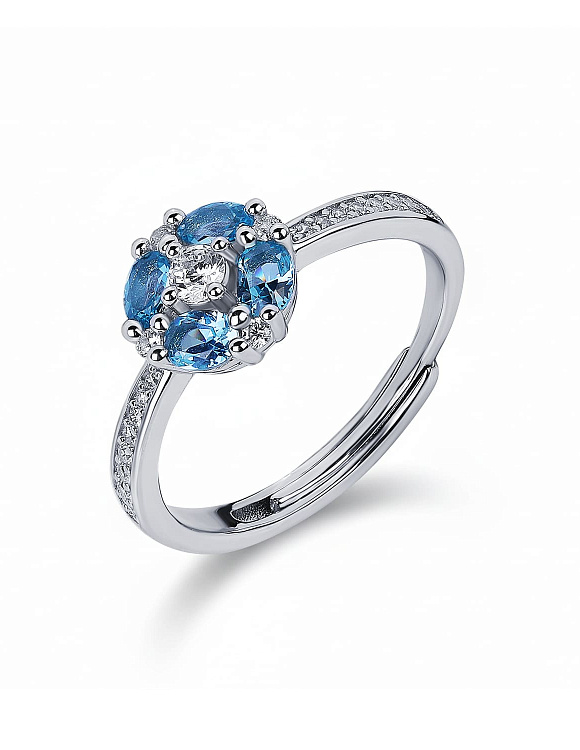 Серебряное кольцо с фианитами Miestilo  2