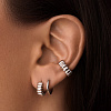 Серьги конго серебро 925 серебряные дутые Miestilo