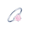 Серебряное кольцо Simone с розовым сердцем Miestilo