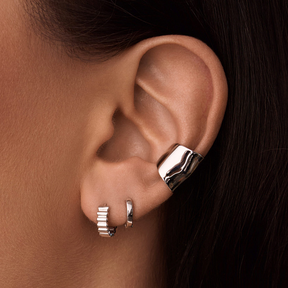 Серьги кольца конго серебро 925 серебряные круглые Miestilo