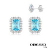 Серебряные серьги гвоздики с фианитами Miestilo