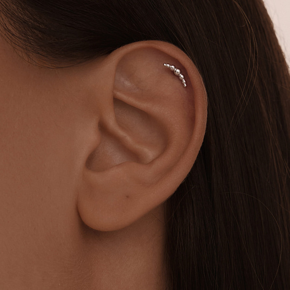 Серебряный пирсинг шары Miestilo