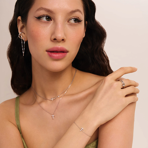 Подвеска серебро 925 на шею с буквой т Miestilo