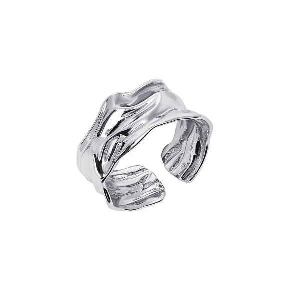 Серебряное кольцо мятое h 14мм Miestilo
