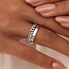 Серебряное двойное кольцо с цепью Miestilo