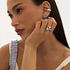 Серебряное кольцо с голубым фианитом Miestilo