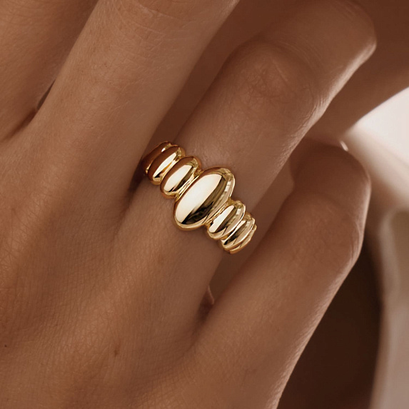 Серебряное кольцо овалы Miestilo