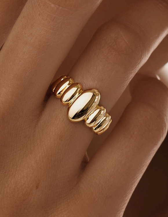 Серебряное кольцо овалы Miestilo