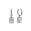 Серьги конго серебро 925 висячие серебряные Miestilo