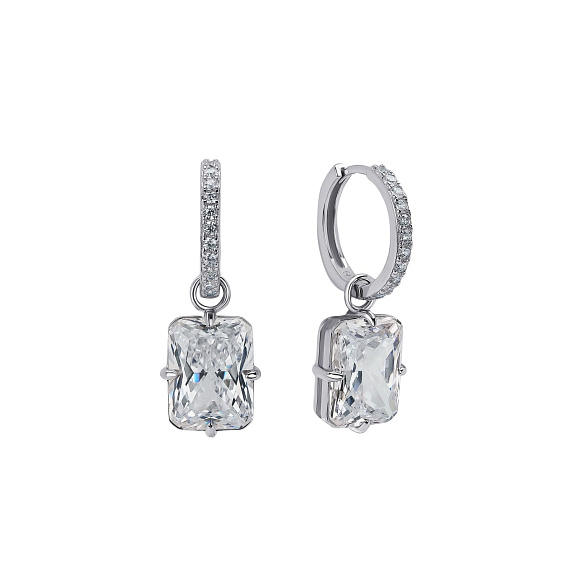 Серьги конго серебро 925 висячие серебряные Miestilo