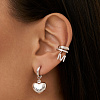 Серьги конго серебро 925 трансформеры сердечки Miestilo