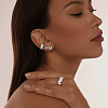 Серебряное кольцо сердца с фианитами MIESTILO Miestilo