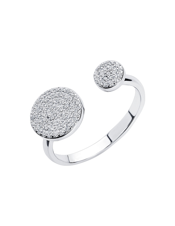 Серебряное кольцо с фианитами Miestilo  2