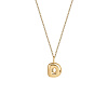 Серебряное колье позолоченое с буквой D bubble small Miestilo