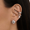 Серьги серебро 925 серебряные гвоздики клевер Miestilo