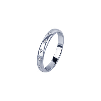 Серебряное кольцо с фианитами Miestilo