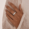 Серебряное кольцо сердца с фианитами MIESTILO Miestilo