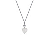 Серебряное колье с подвеской из натурального лунного камня и фианитов Miestilo
