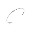 Серебряный жесткий браслет с фианитом Miestilo