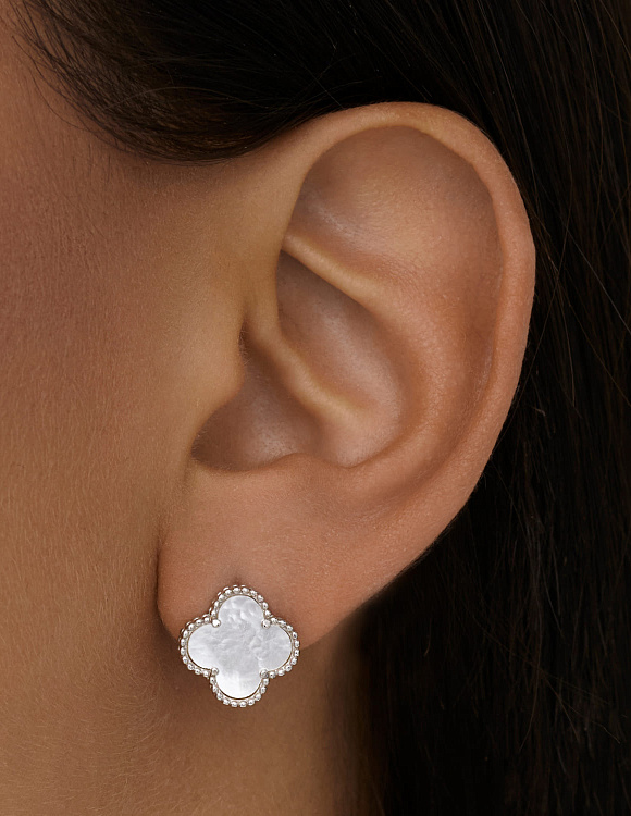Серьги серебро 925 клевер ван клиф van cleef Miestilo