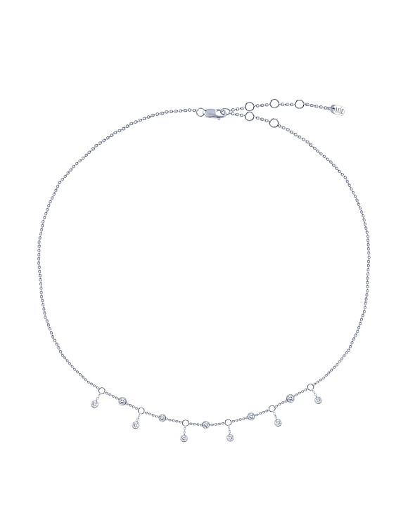 Колье на шею серебро 925 с фианитами Miestilo  2