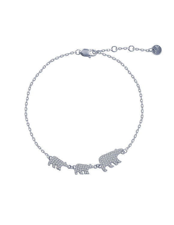 Браслет серебро 925 мишка серебряный ювелирный Miestilo  2