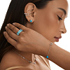 Серебряное кольцо с голубым фианитами Miestilo