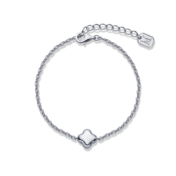Серебряный браслет клевер  Miestilo