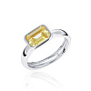 Серебряное кольцо-солитер с желтым фианитом MIESTILO  Miestilo