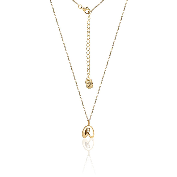 Серебряное колье позолоченое с буквой А MIESTILO  Miestilo