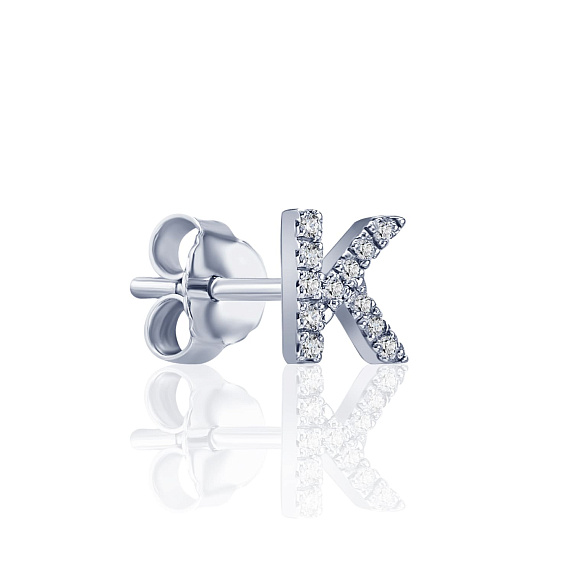 Моносерьга в виде буквы К MIESTILO Miestilo