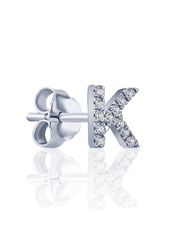 Моносерьга в виде буквы К MIESTILO Miestilo 2