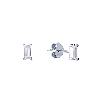 Серьги серебро 925 серебряные гвоздики с камнями Miestilo