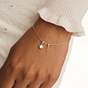 Браслет с муассанитом и буквой А Miestilo