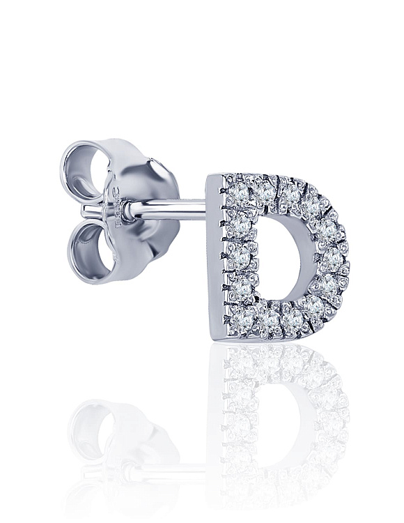 Моносерьга в виде буквы D MIESTILO Miestilo 2