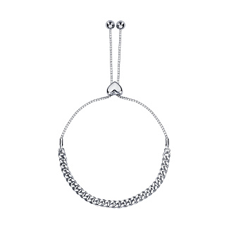 Серебряный браслет с панцерным и квадратным летениями Miestilo