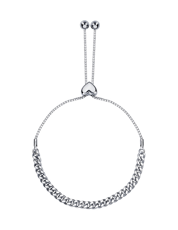 Серебряный браслет с панцерным и квадратным летениями Miestilo  2