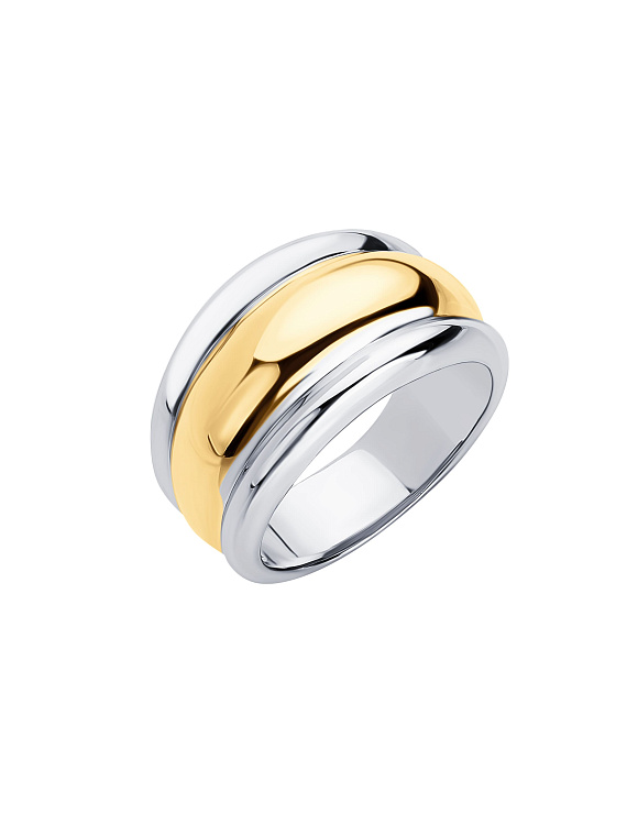Серебряное кольцо биколор Miestilo  2