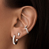 Серьги конго серебро 925 серебряные женские кольца Miestilo