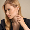 Серьги кольца серебро 925 серебряные конго с фианитами Miestilo