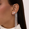 Серьга кафф серебро 925 моносерьга серебряная висячая Miestilo