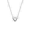Серебряное колье с сердецем бегунком Miestilo