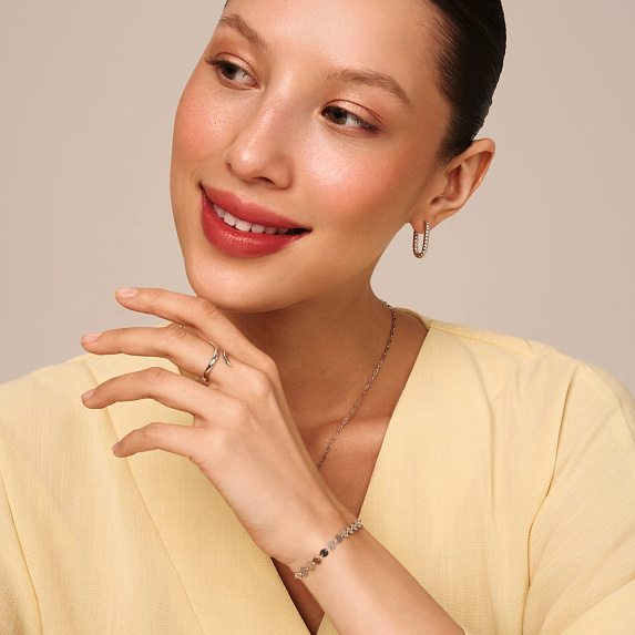 Серебряный браслет монетки Miestilo