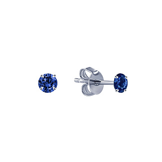 Серьги серебро 925 серебряные гвоздики женские с камнем Miestilo