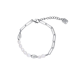 Серебряный браслет из натурального жемчуга Miestilo