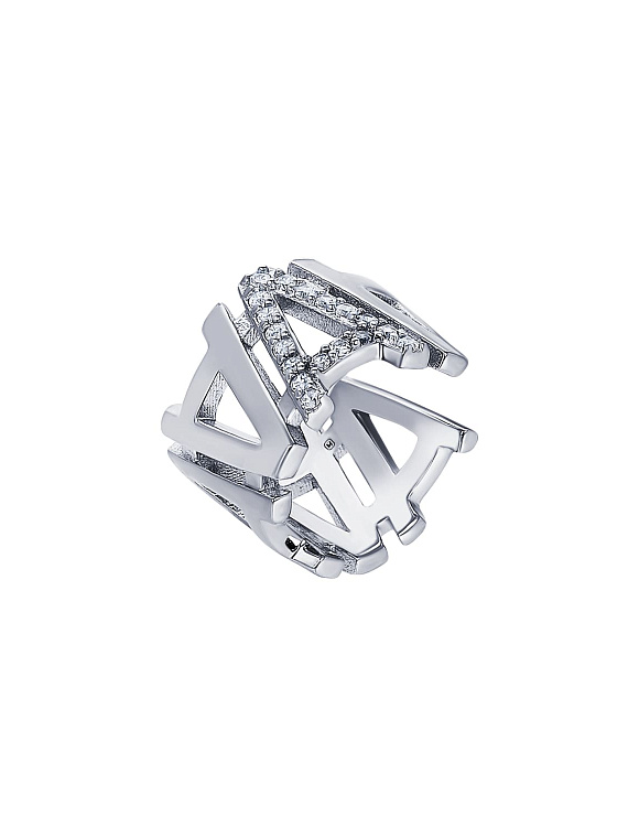 Серебряный кафф с буквой А с фианитами MIESTILO  Miestilo  2