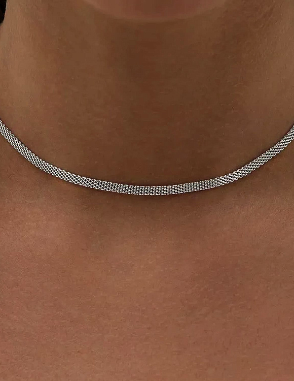 Колье на шею серебро 925 чокер цепь Miestilo