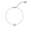 Серебряный браслет с буквой А MIESTILO Miestilo