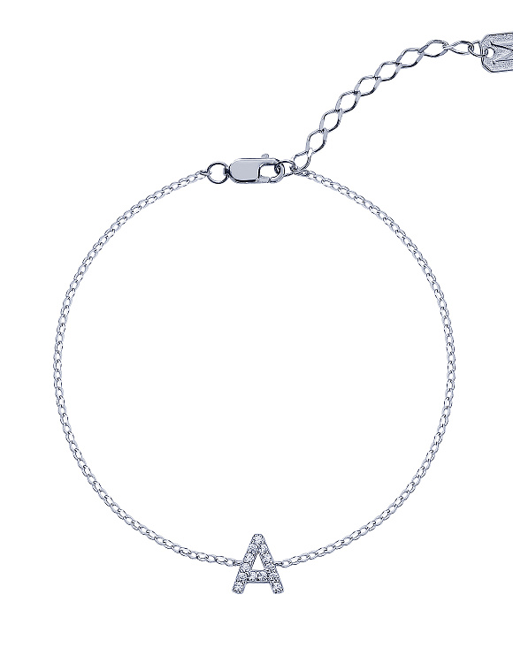 Серебряный браслет с буквой А MIESTILO Miestilo  2